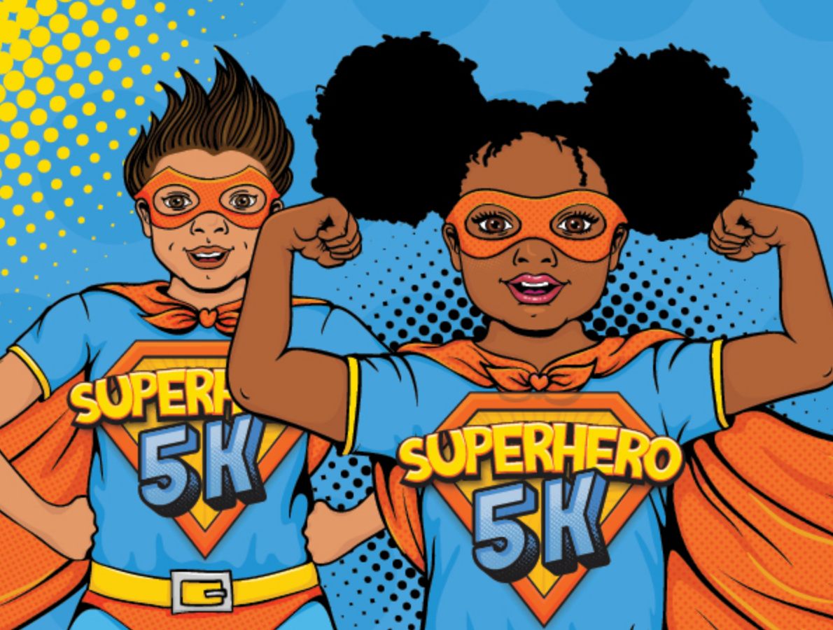 superhero 5k flyer